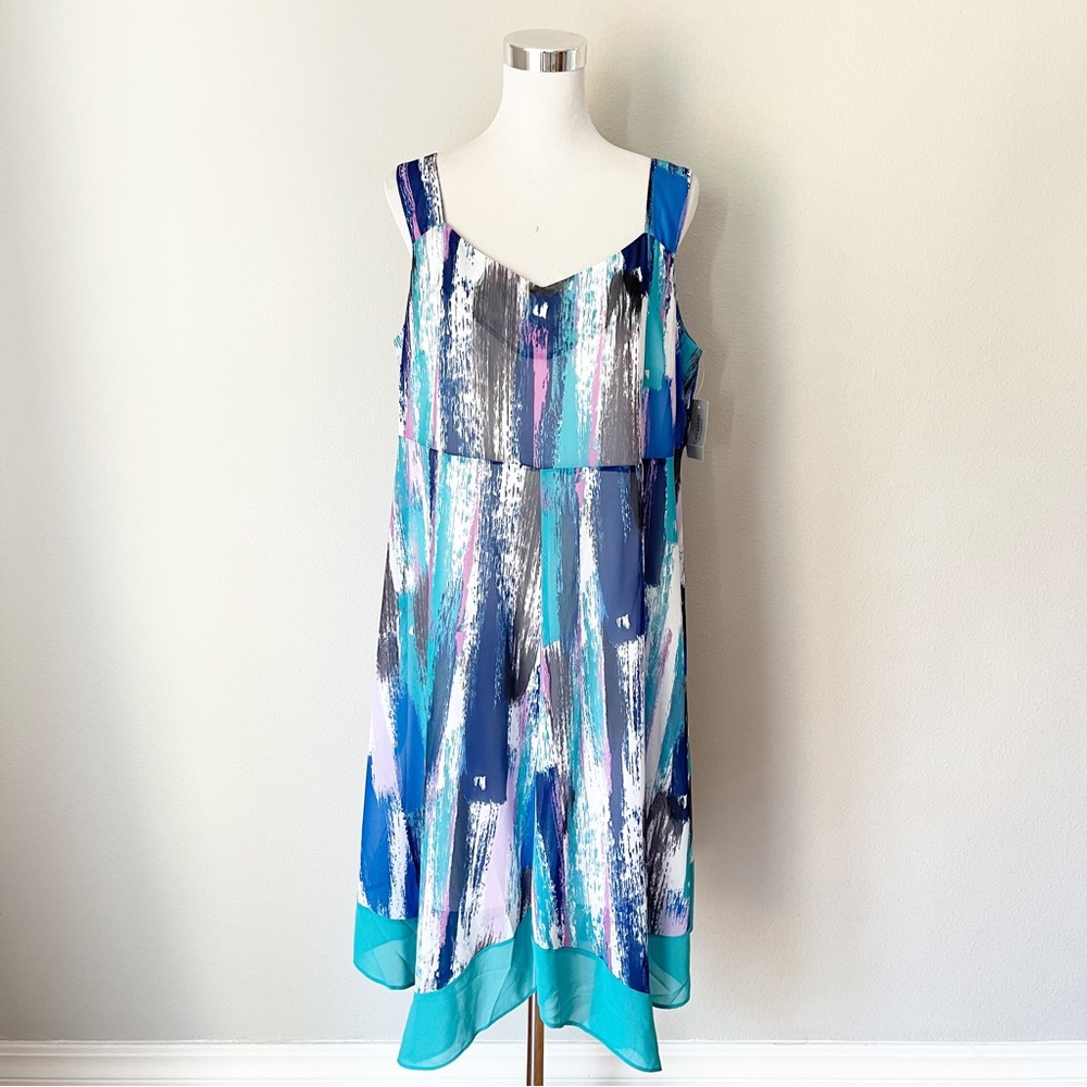Catherines Midi Sleeveless Chiffon Lined Dress Size 14/16WP